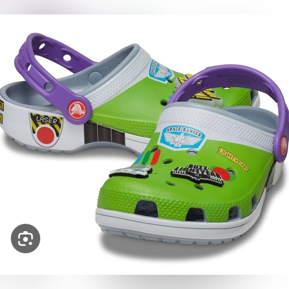 CROCS Green and Purple Kids Sandals - Picture 1 of 8